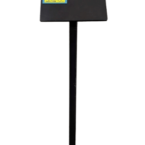 Tribute Stand - Black Powder Coated Steel - 4"x 2" Plate, 1 Foot Tall
