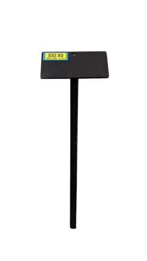 Tribute Stand - Black Powder Coated Steel - 4"x 2" Plate, 1 Foot Tall