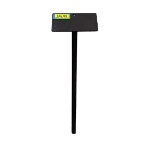 Tribute Stand - Black Powder Coated Steel - 4"x 2" Plate, 1 Foot Tall
