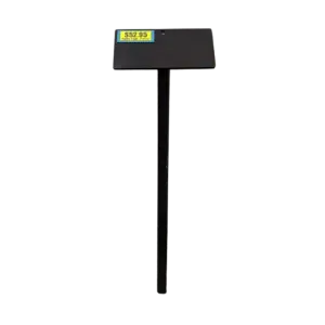Tribute Stand - Black Powder Coated Steel - 4"x 2" Plate, 1 Foot Tall