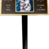Tribute Stands - Black Powder Coated Steel w/Sign