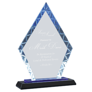 Diamond Accent Glass w/Blue Base
