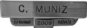 Metal Serving Since Name Badges