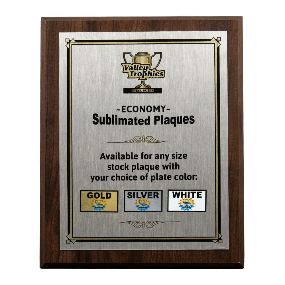 Sublimated Economy Plaques