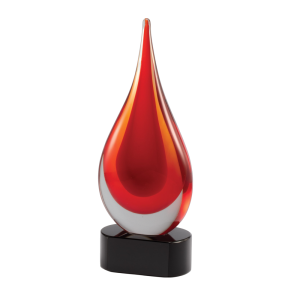 Art Glass - 10-1/4" Red
