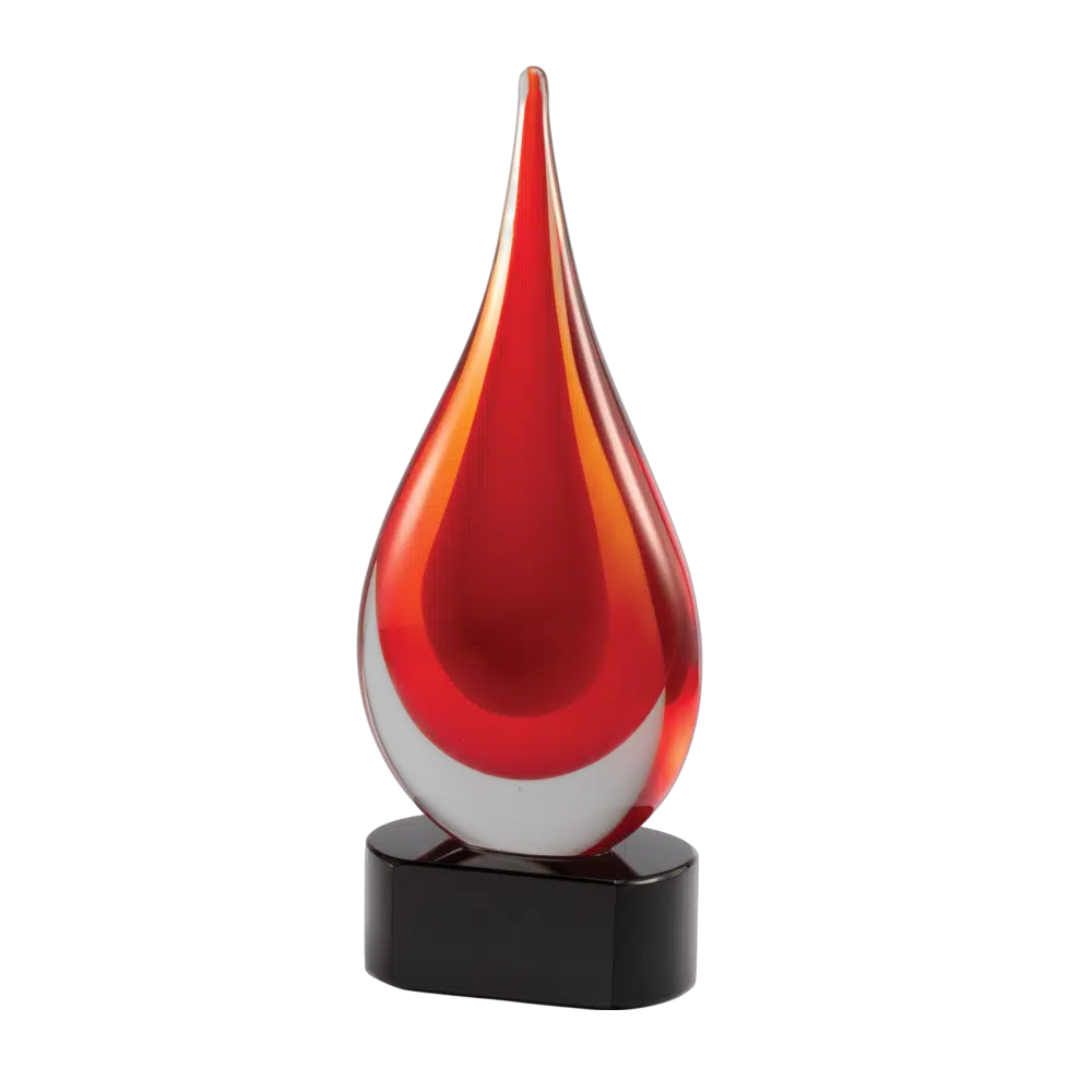 Art Glass - 10-1/4" Red