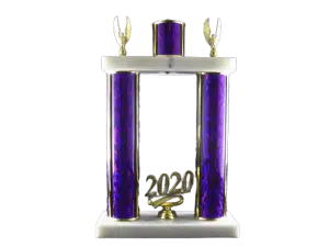 Trophy - Double Narrow Column w/Additional Lid Column