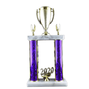 Trophy - Double Narrow Column w/Cup