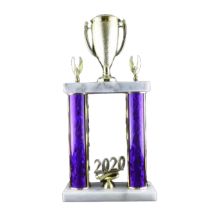 Trophy - Double Narrow Column w/Cup