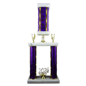 Trophy - Double Narrow Column w/Additional Lid Column (Wide) & Riser