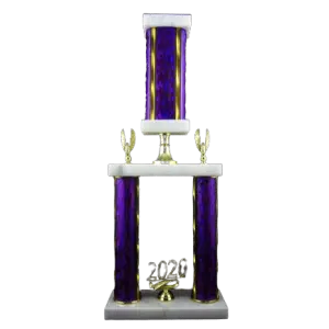Trophy - Double Narrow Column w/Additional Lid Column (Wide) & Riser