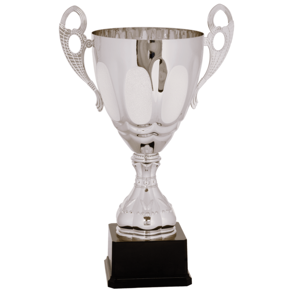 Metal Cup Trophy w/Black Plastic Base