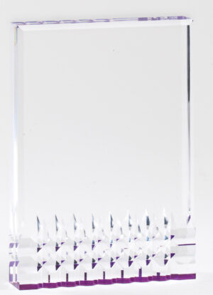 Purple Rectangle Acrylic Award - 6" - M34DTB