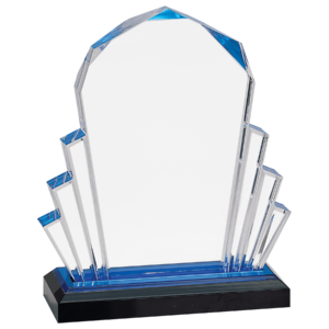 Faceted Impress Acrylic - 6.0″ x 8.0″ – J101IMP (G/S/BU), Blue