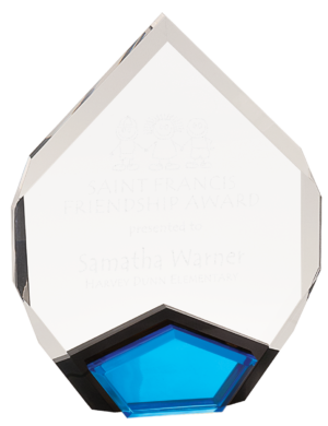 Marquis Acrylic Award - 8" – J68MAQ (GD/RD/BU), Blue