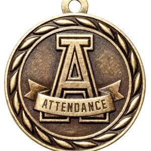 2" Gold Attendance Medal