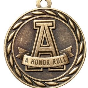 2" Gold A Honor Roll Medal