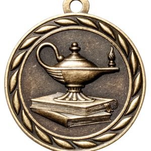 2" Gold Lamp of Knowledge Medal