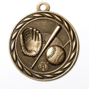 2" Gold Baseball Medal