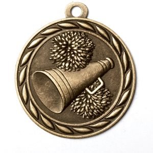 2" Gold Cheer Medal
