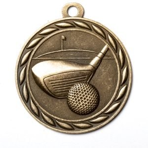 2" Gold Golf Medal