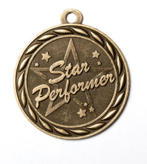 2" Gold Star Performer Medal