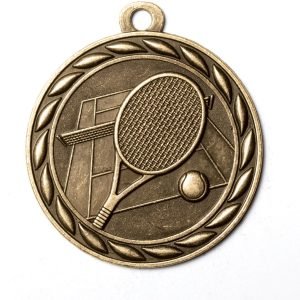 2" Gold Tennis Medal