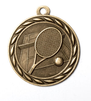 2" Gold Tennis Medal
