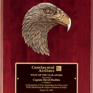Rosewood Piano Finish w/Bronze Eagle Casting, Premium Plaque