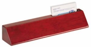 Solid Wood Desk Name Plates - 10-½” x 2-½” Rosewood Piano Finish w/BCH