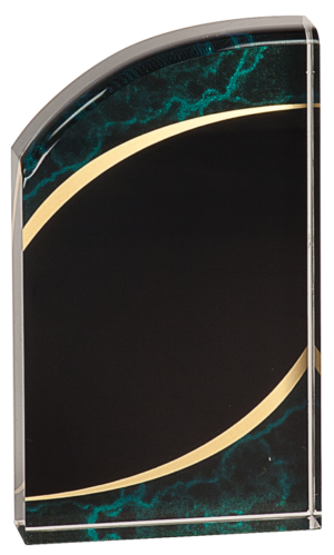 Rounded Top Acrylic Award - 6" - J6RMS (BM/RM/GM/SS), Green Marble