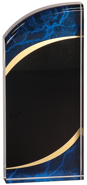 Rounded Top Acrylic Award - 8" - J8RMS (BM/RM/GM/SS), Blue Marble