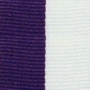 PURPLE/WHITE - Narrow Neck Ribbon