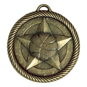 2" Gold Basketball Medal