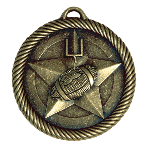 2" Gold Football Medal