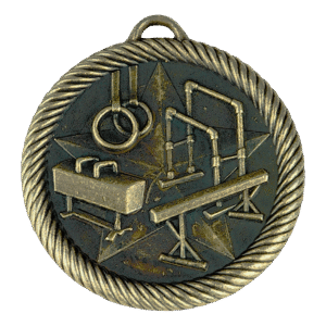 2" Gold Gymnastics Medal