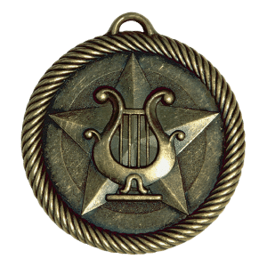 2" Gold Music Medal