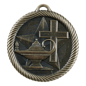 2" Gold Christian Medal