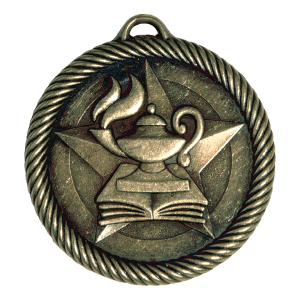 2" Gold Lamp of Knowledge Medal