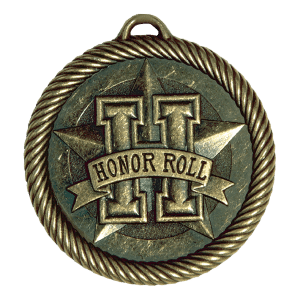 2" Gold Honor Roll Medal