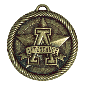 2" Gold Attendance Medal