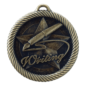 2" Gold Writing Medal