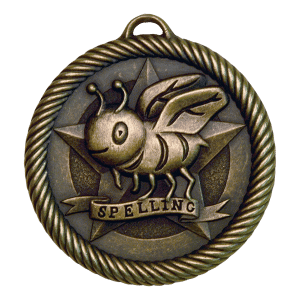 2" Gold Spelling Bee Medal