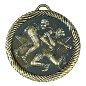 2" Gold Wrestling Medal