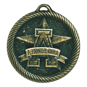 2" Gold A Honor Roll Medal