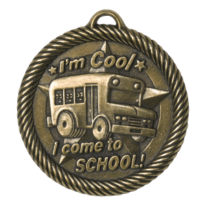 2" Gold I'm Cool When I Come to School Medal