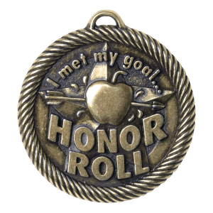2" Gold Honor Roll Medal