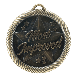 2" Gold Most Improved Medal