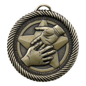 2" Gold Handshake Medal