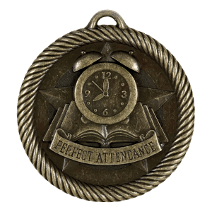 2" Gold Perfect Attendance Medal